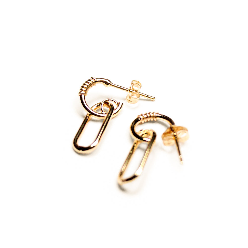 Bloom Jewelry Gold Paperclip Huggies