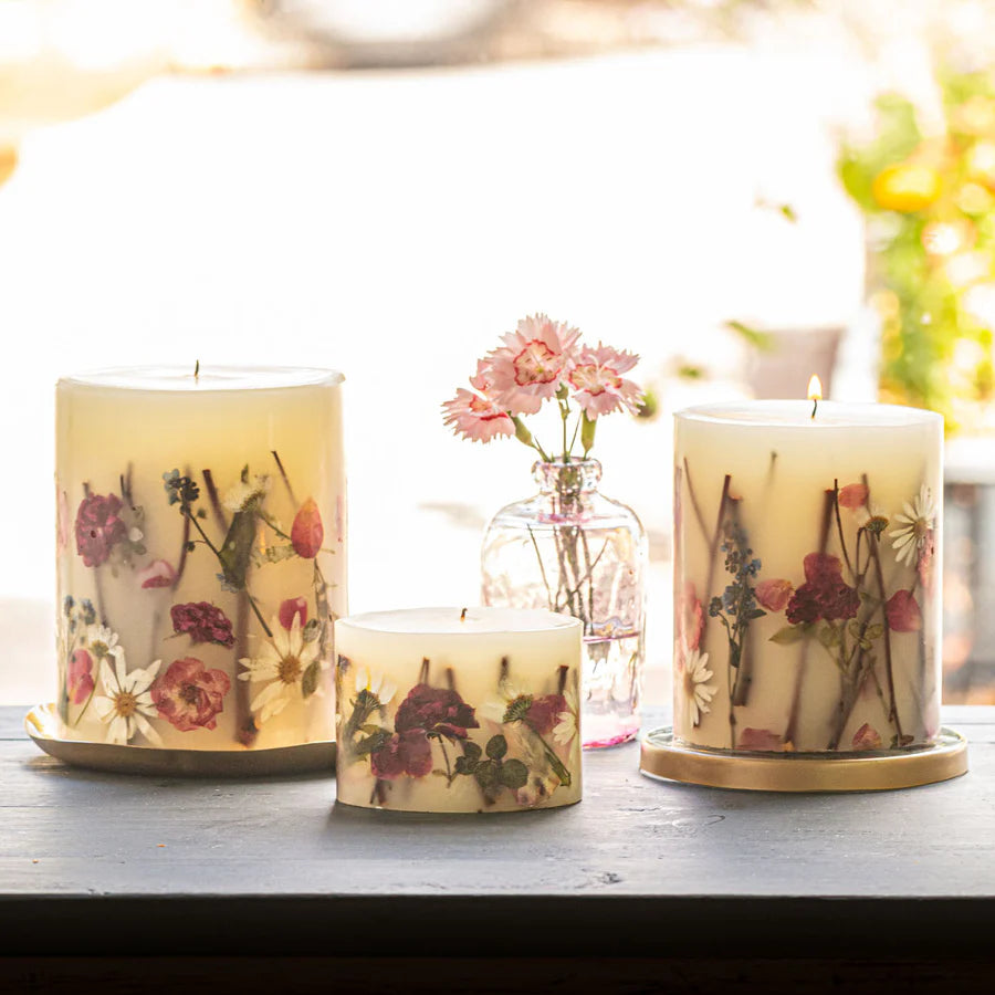 Rosy Rings Small Round Botanical Candle