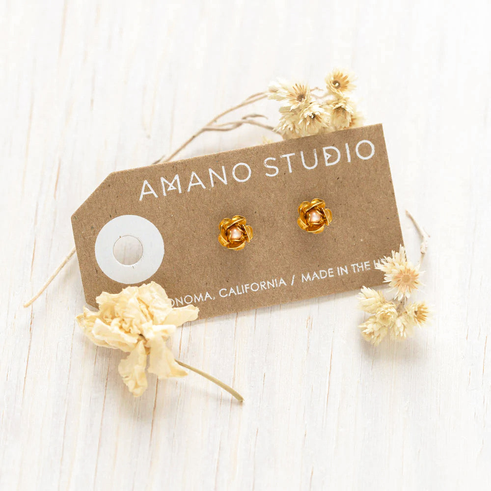 Amano Studio Sonoma Rose Stud Earrings