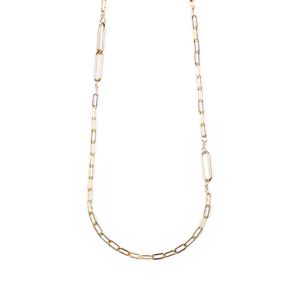 Bloom Jewelry Gold Paperclip Duo Layering Necklace